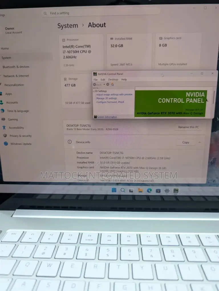Laptop Razer Blade 32GB Intel Core i7 SSD 1T