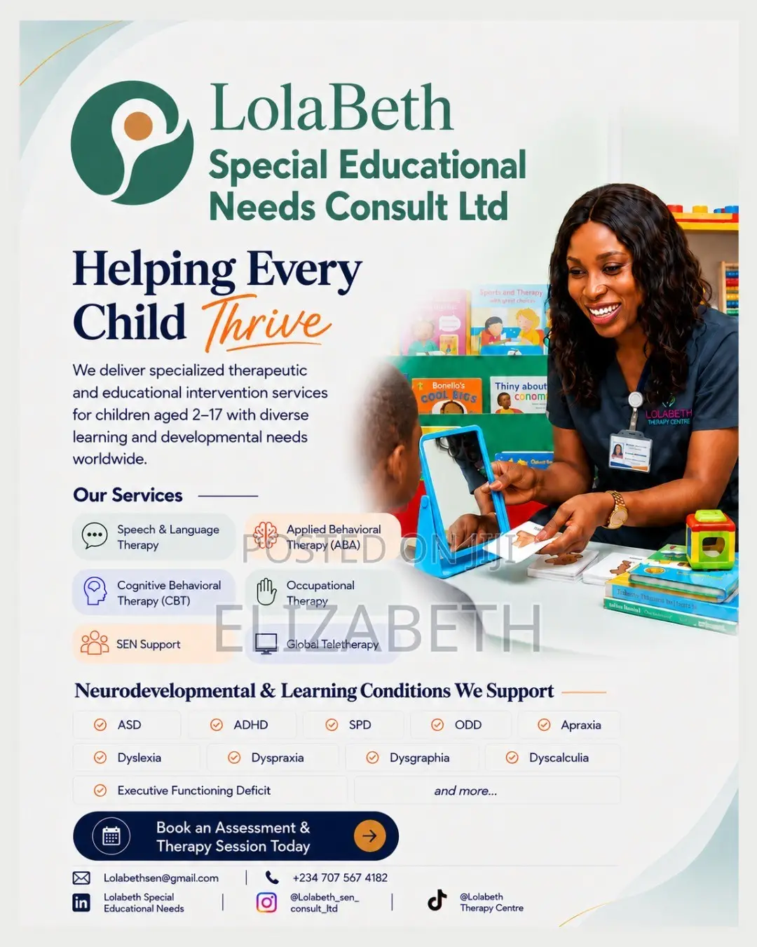 Speech, ABA, CBT & Special Educational Needs Services