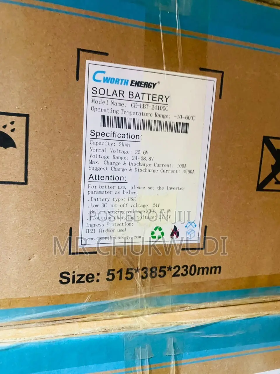 2kwh 25.6v Cworth Energy Solar Lithium Batteries Is Available