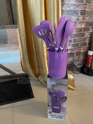 Brand New SMP 12-Piece Premium Silicone Utensil Set With Holder