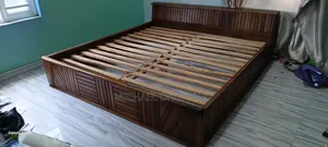 6 by 6 Bed With Mazonia Wood.