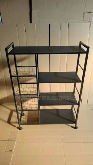 Multifunctional Movable 4- Layers Storage Shelf Rack