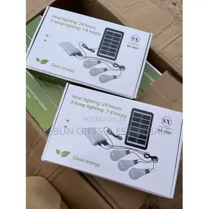 Solar Panel With Bulbs and Powerbank