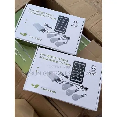 Solar Panel With Bulbs and Powerbank