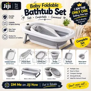 5in1 Baby Folding Bathtub Set