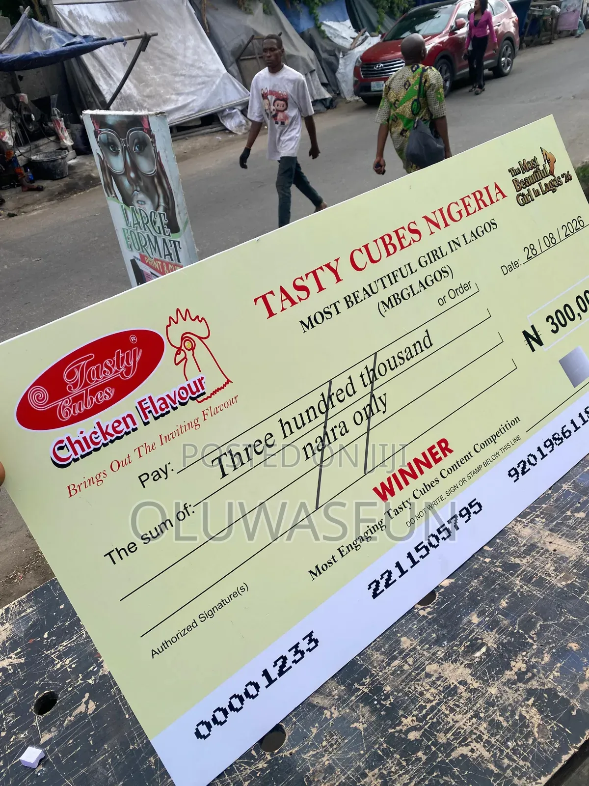 Dummy Cheque