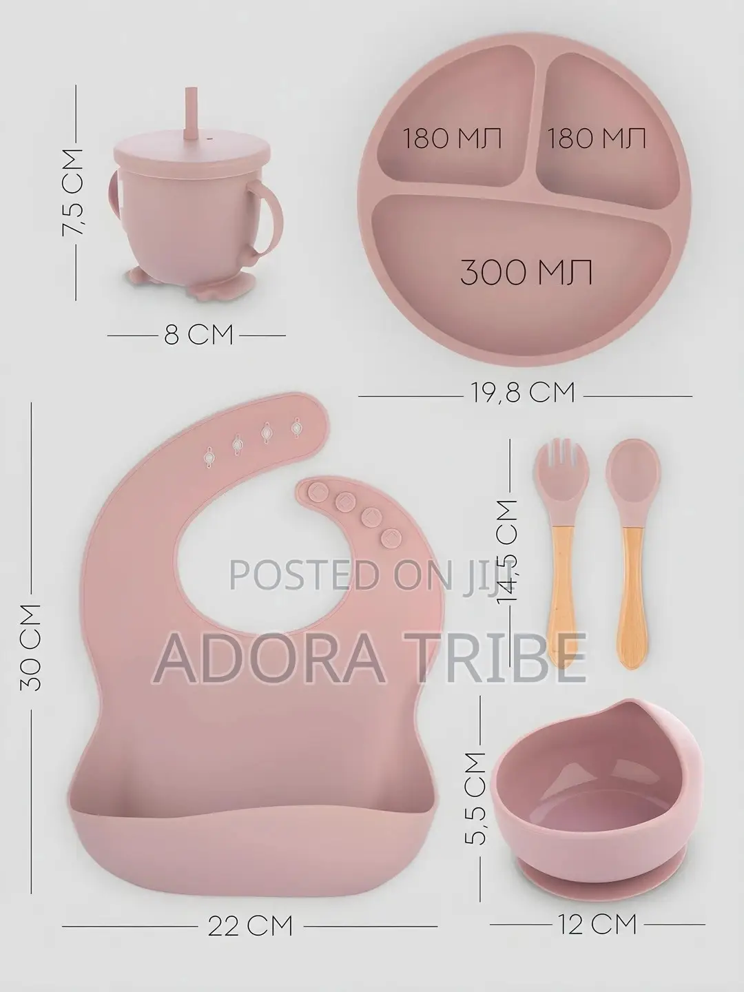 6 in 1 Baby Silicone Feeding Set