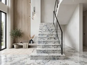 Italian Alaska Blue Moon Granite Slab and Tiles