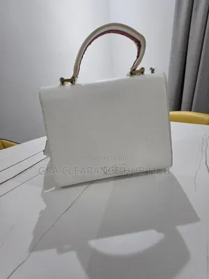 Classic White v-Logo Top Handle Handbag