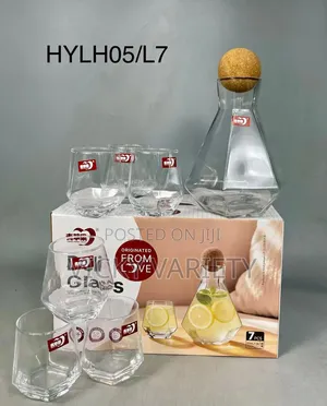 7pcs Deli Glass Diamond Water Set