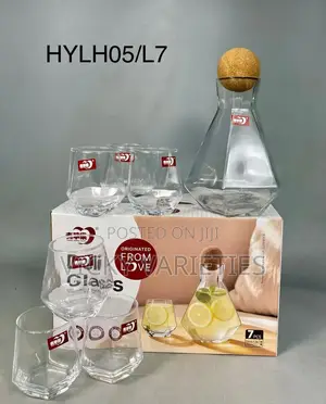 7pcs Deli Glass Diamond Water Set