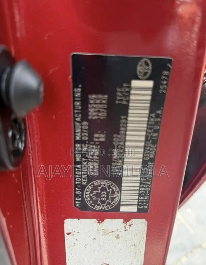 Toyota Camry 2010 Red