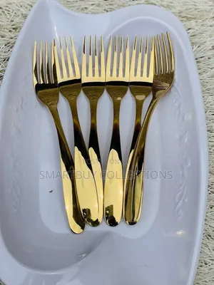 12-Piece Gold Spoon & Fork- Elegant