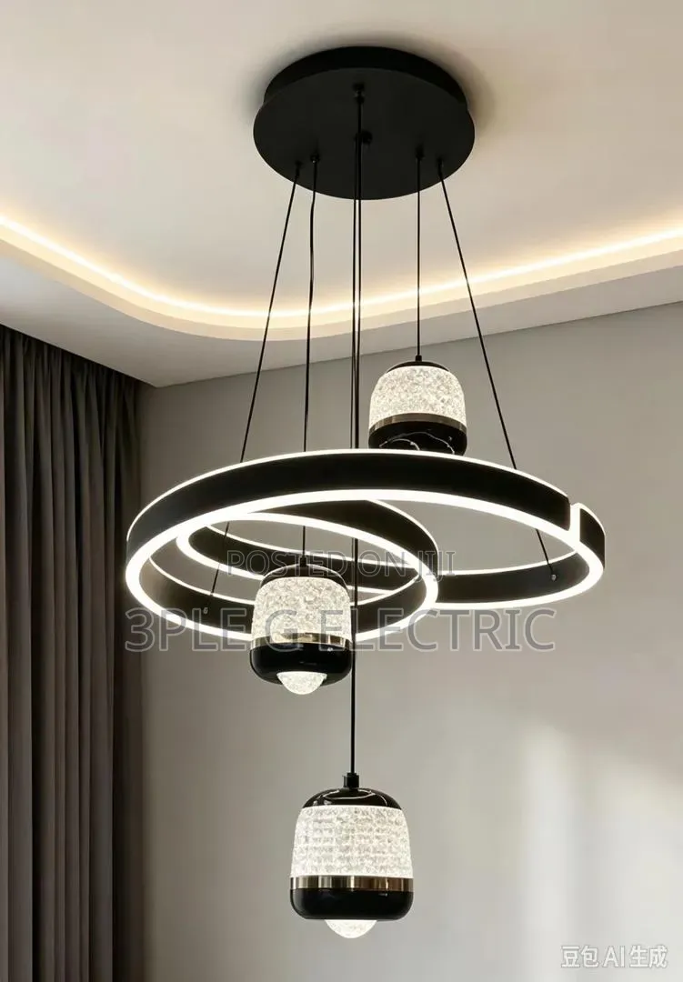 Modern Black Pendant Light for Interior Decor