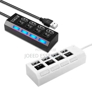 4 Port USB Hub With LED Switch
