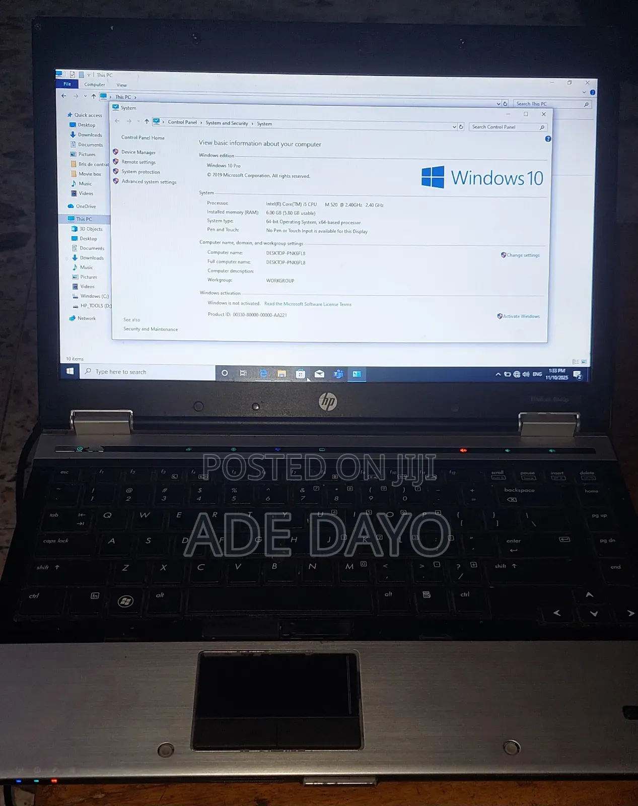 Laptop HP Compaq 8440p 6GB Intel Core i5 HDD 250GB