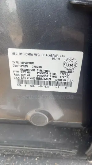 Honda Pilot 2011 Gray
