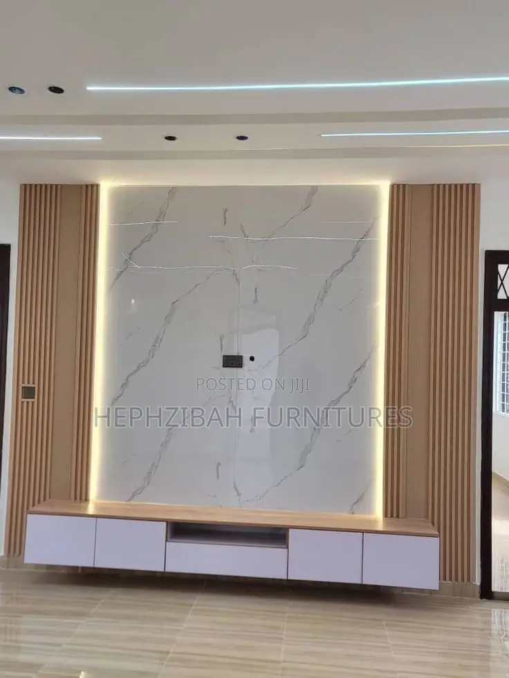 Modern Brown Multicolored TV Console