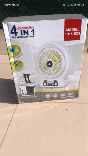 4 in 1 Solar Rechargeable Fan and Led Bulbs