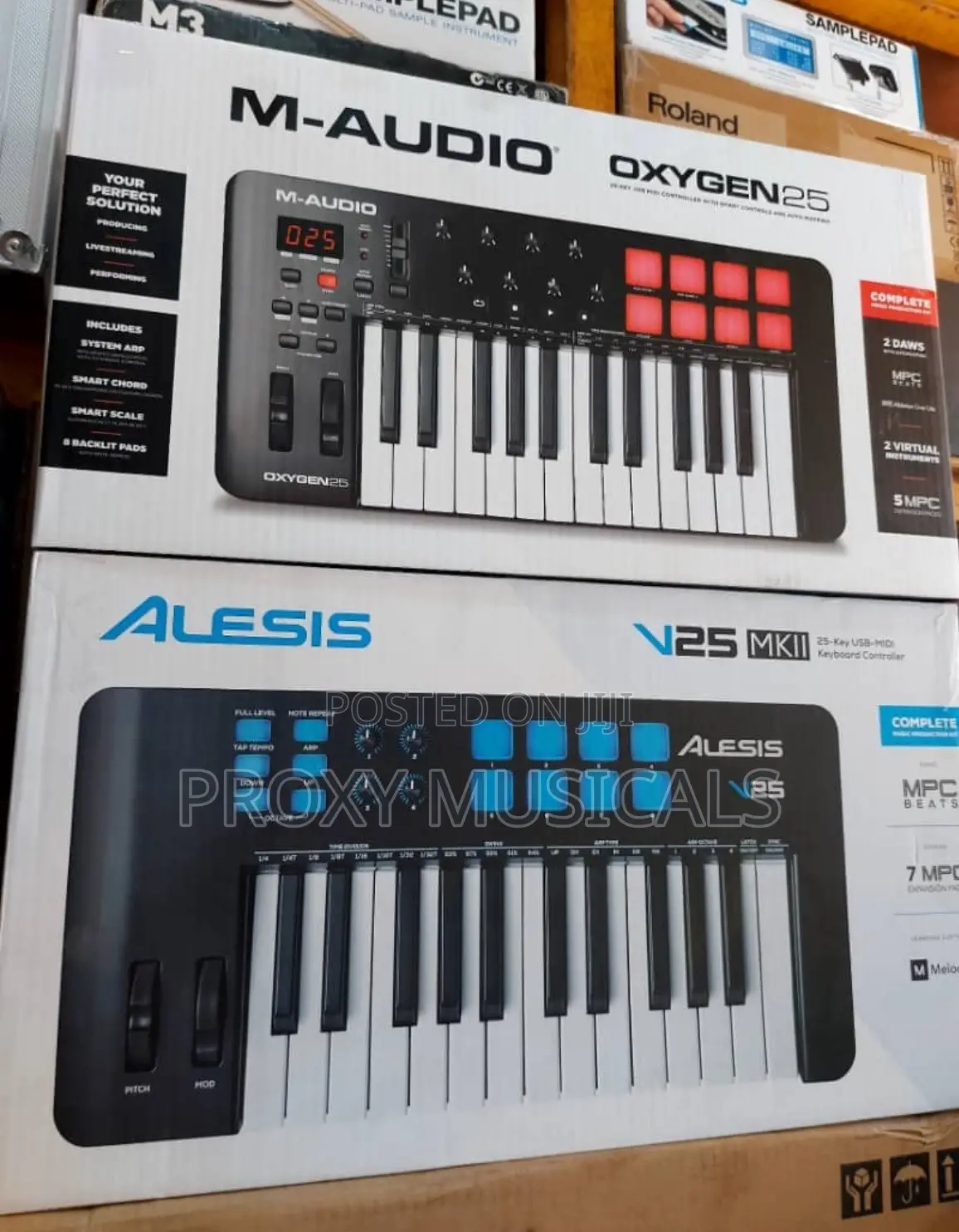 M-Audio Oxygen 25 & Alesis V25 MKII MIDI Keyboard