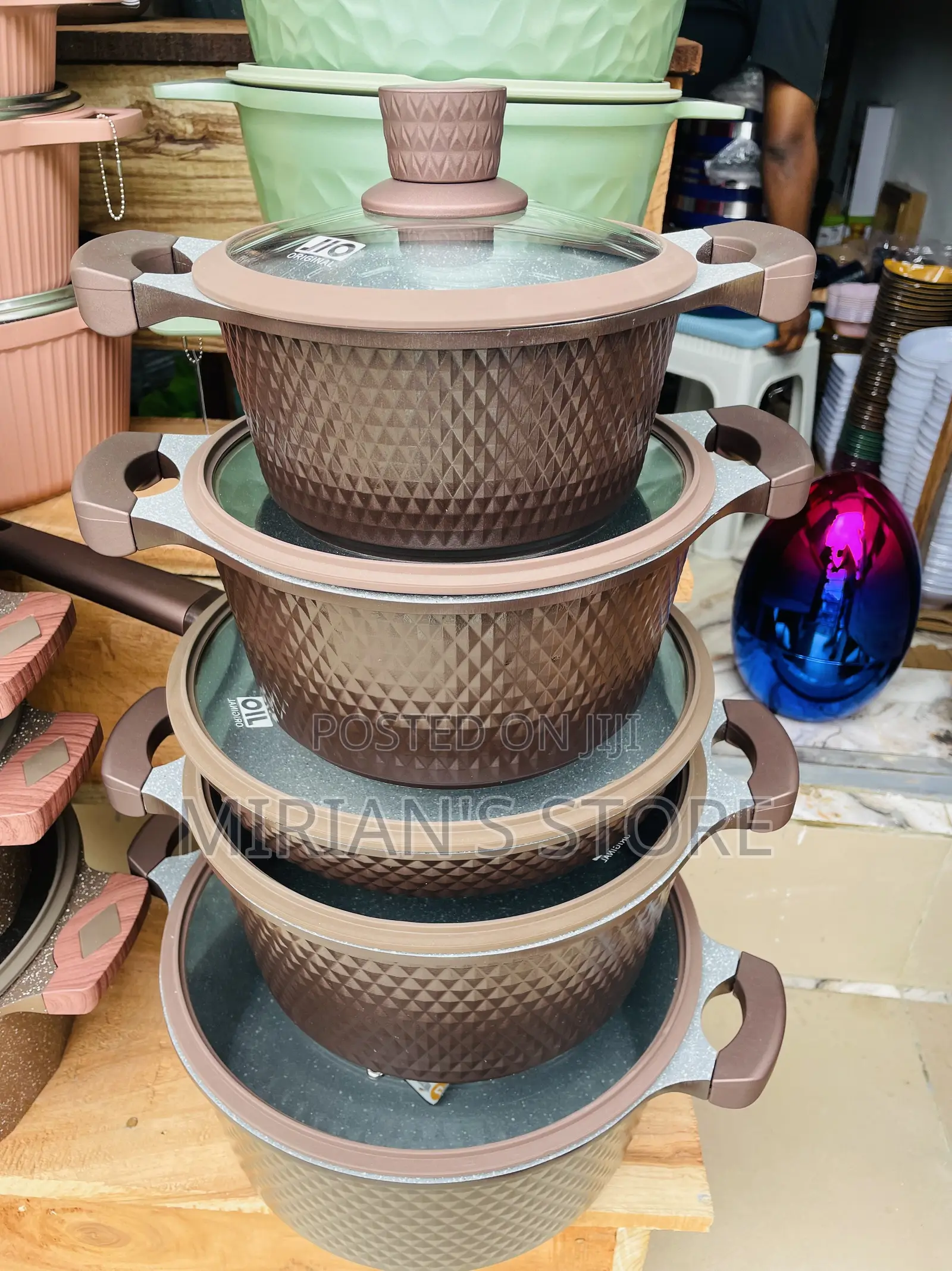 Premium Non-Stick Granite Cookware Pot Set
