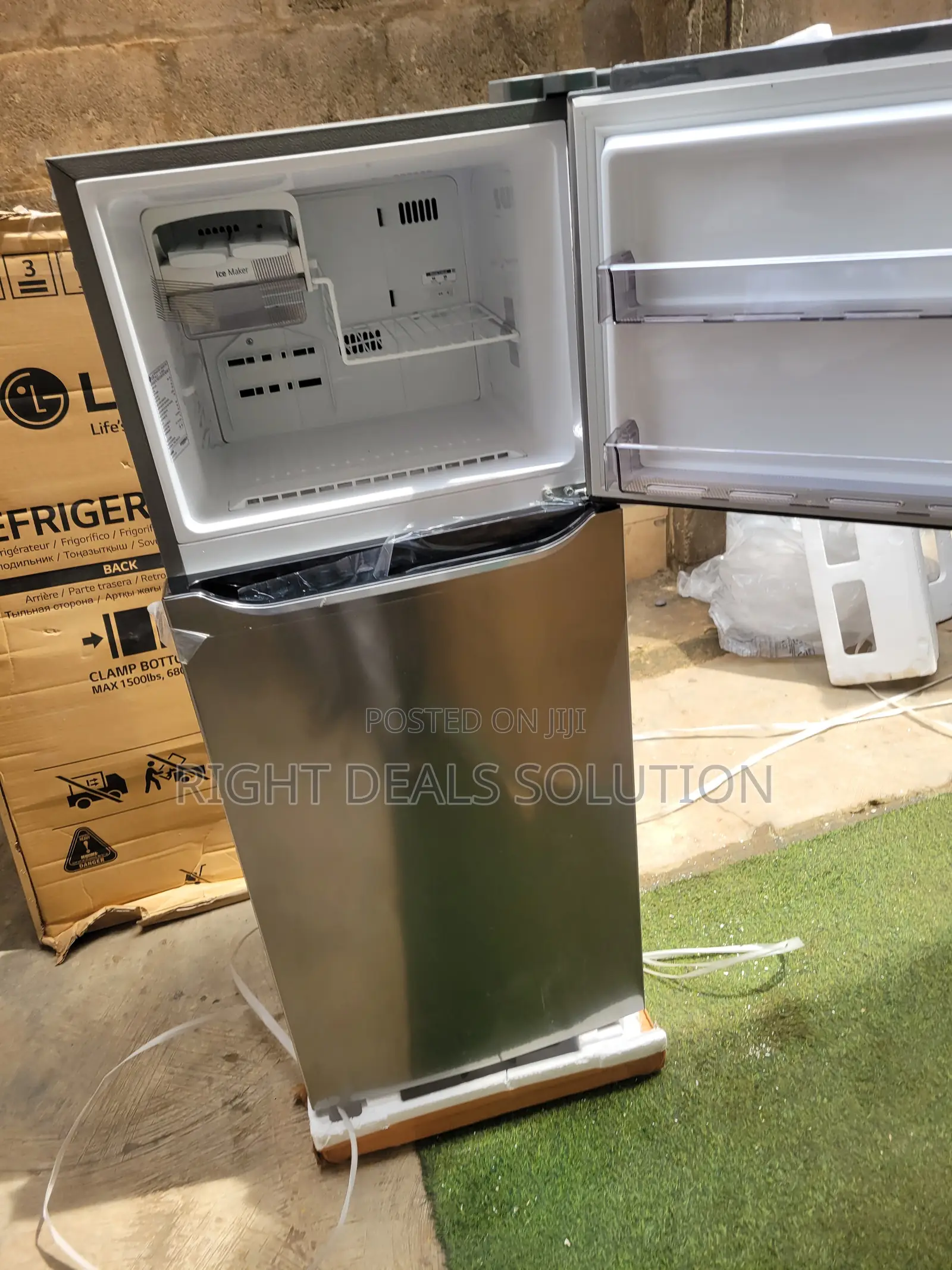 Premium Silver Refrigerator With Freezer