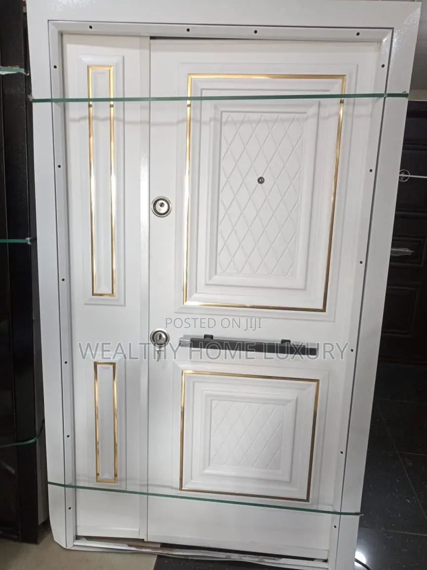 Premium Armored Security Door Turkish 4ft X 7ft Luxury White