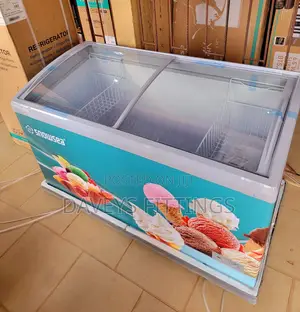 580liters Snowsea Glass Top Ice Cream Freezer