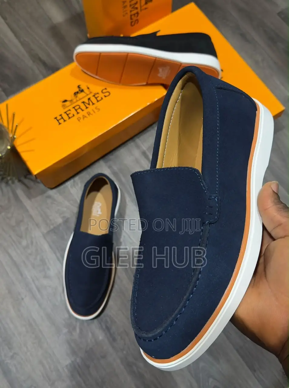 Hermes Suede Loafers