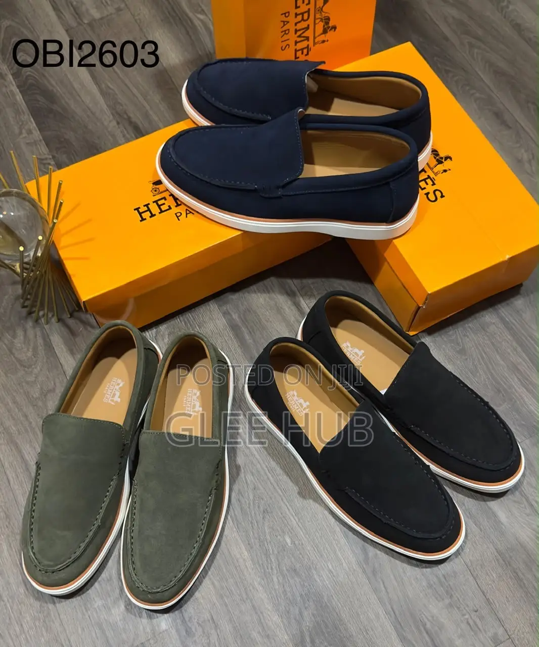 Hermes Suede Loafers