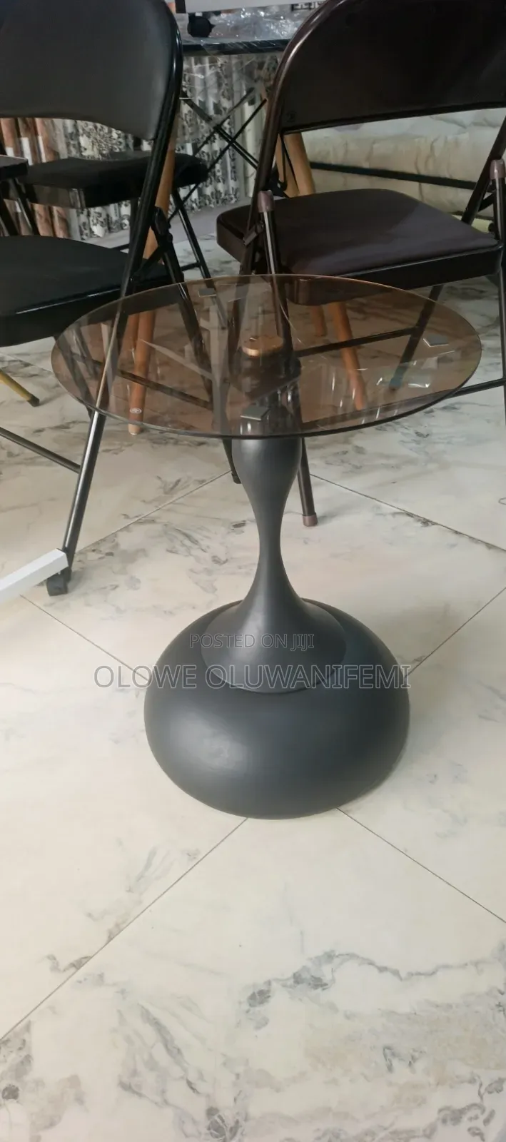 Side Stools Glass Top