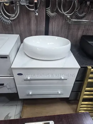 Wall-Mounted Bathroom Vanity & Round Basin