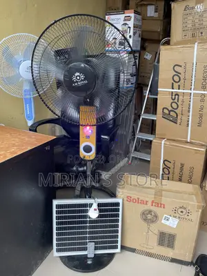 A.M ROYAL Solar Rechargeable Fan,with MP3 Player, Remote, Light & Bulb