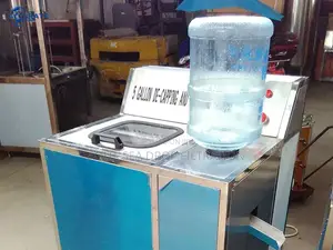 Semi-Automatic 5 Gallon Bottle Decapping and Brushing Machine