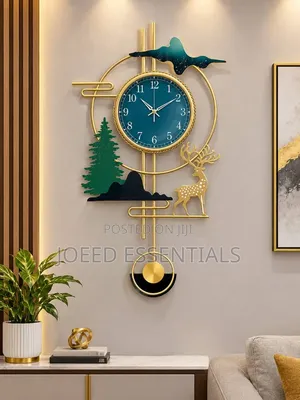 Luxury 3D Gold Art Wall Clock