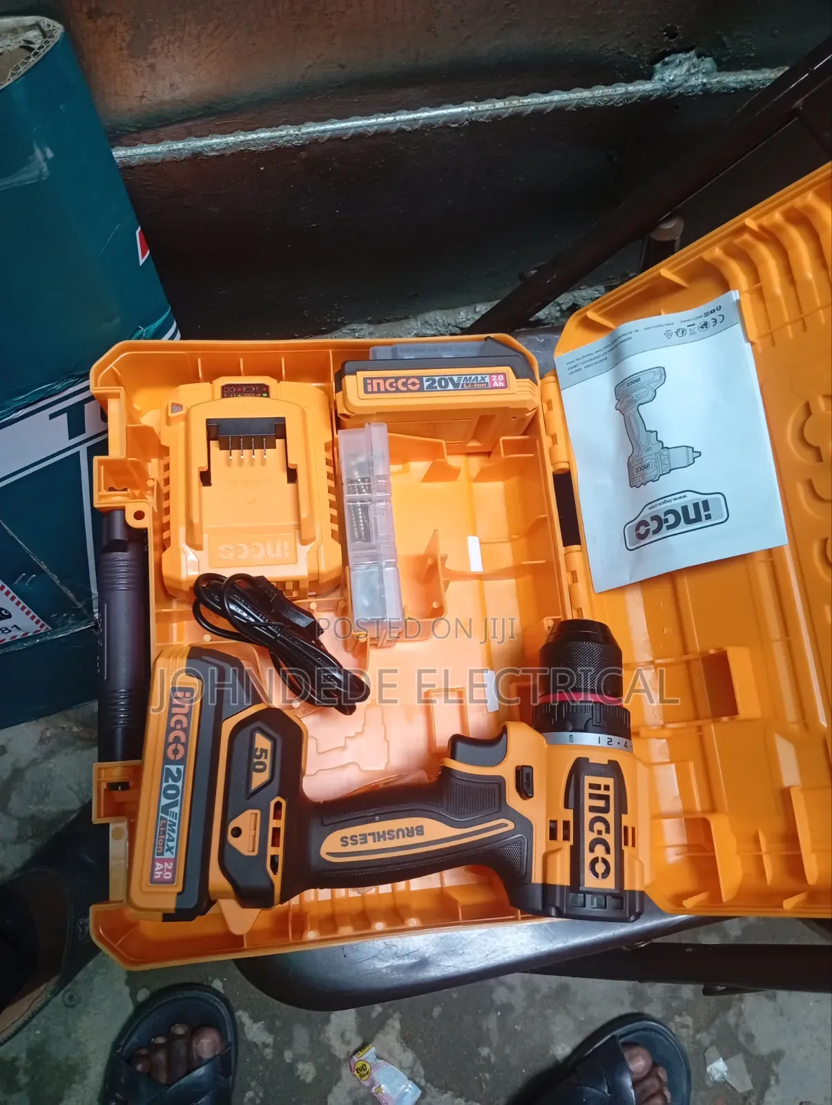 20v 2battery Ingco Drilling Machine