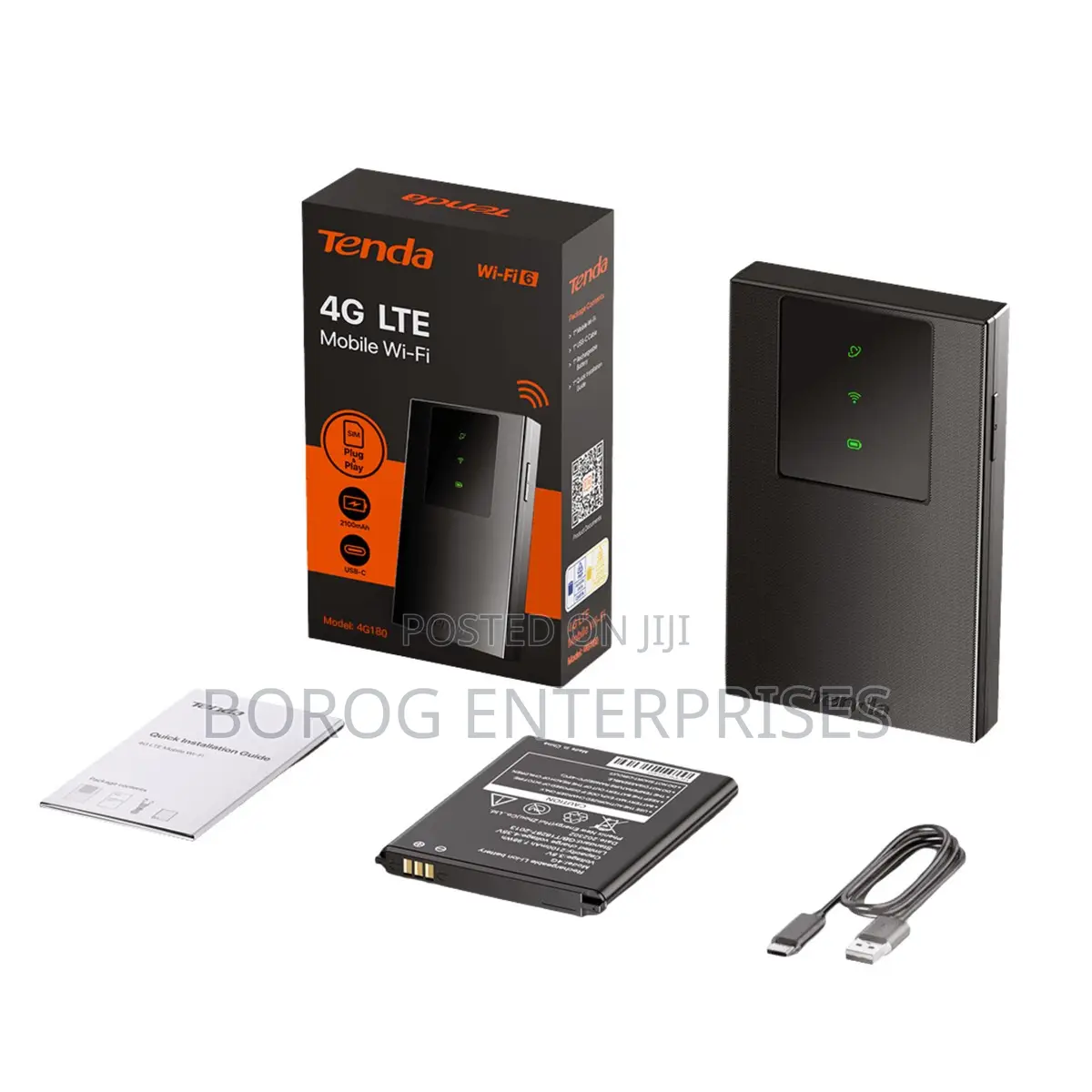Tenda 4G LTE Universal SIM Enabled Pocket Mobile Wi-Fi-4g180