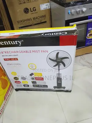 Comfortable Living Room With Century 18inch Mist Fan