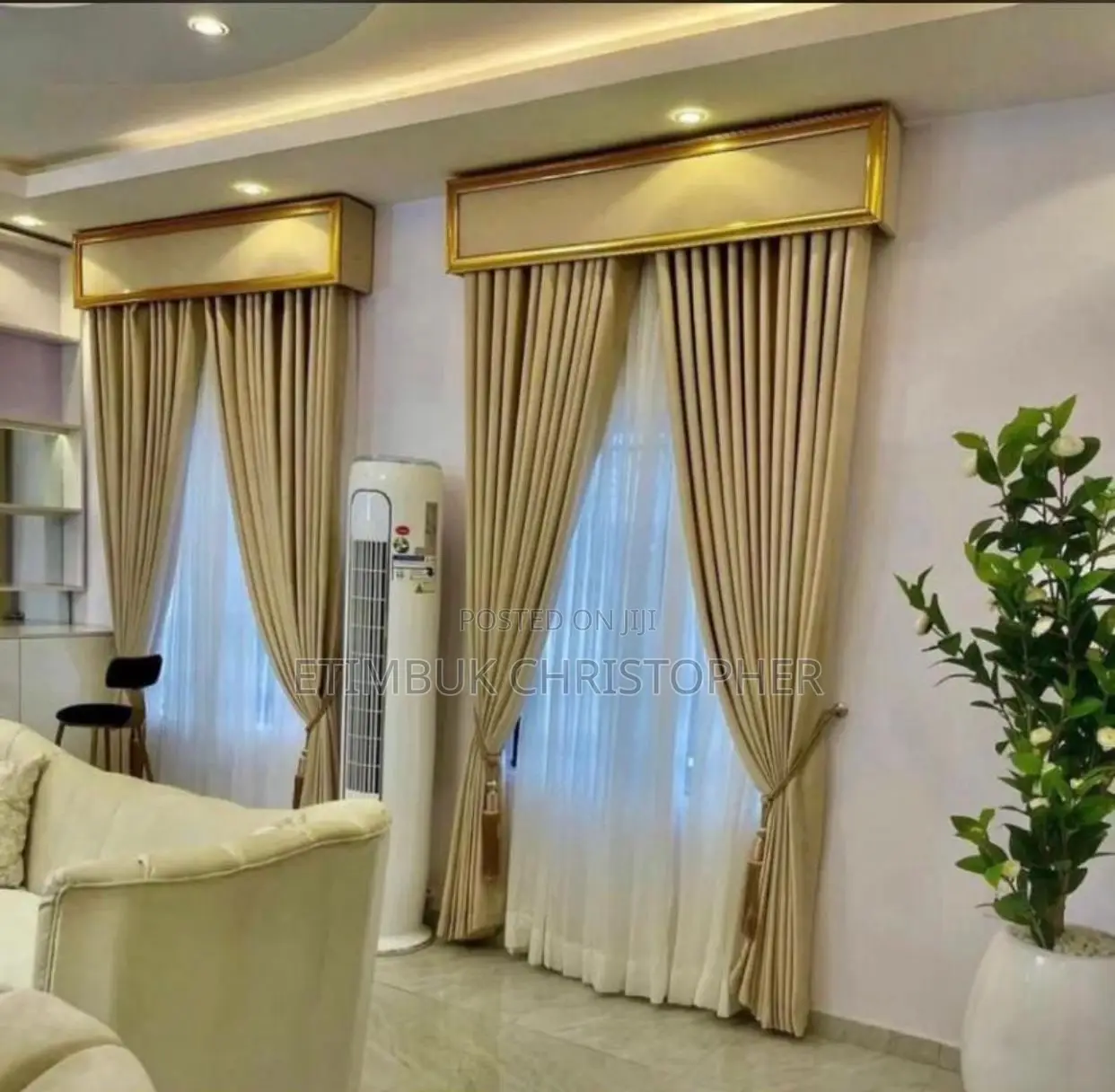 Executive Royal Pelmet Curtains With Sheer Inner Net & Tassels