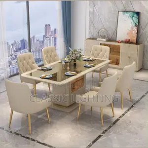 Modern Dining Table and Chairs Set 6 Seater Dining Room Set