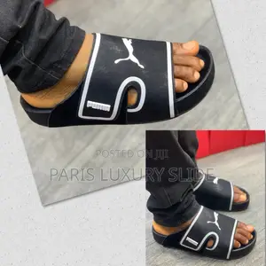 Puma Suede Buckle Slides - Double Puma Logo - Brown Vintage - Boxed