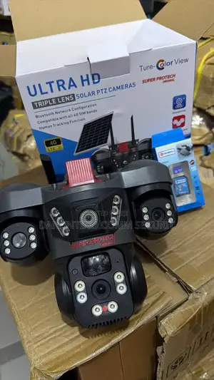 Ultra HD Triple Lens Solar PTZ Camera