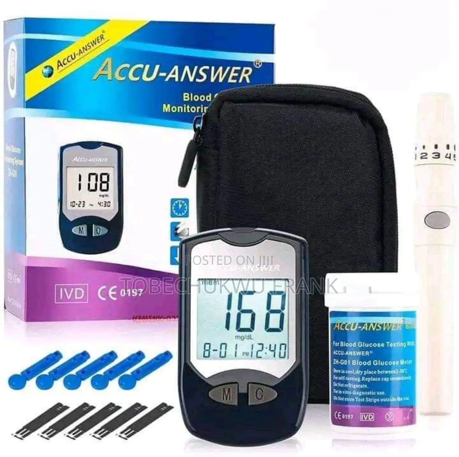 Accu-Answer Blood Glucose Meter With Test Strips