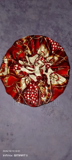 Double-Layered Satin Hair Bonnets With Elastic Bands