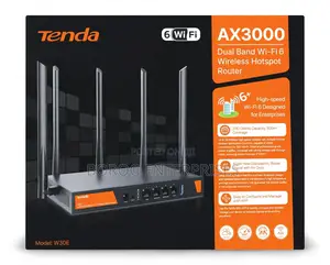 Tenda W30E AX3000 Dual Band WiFi-6 Wireless Hotspot Router