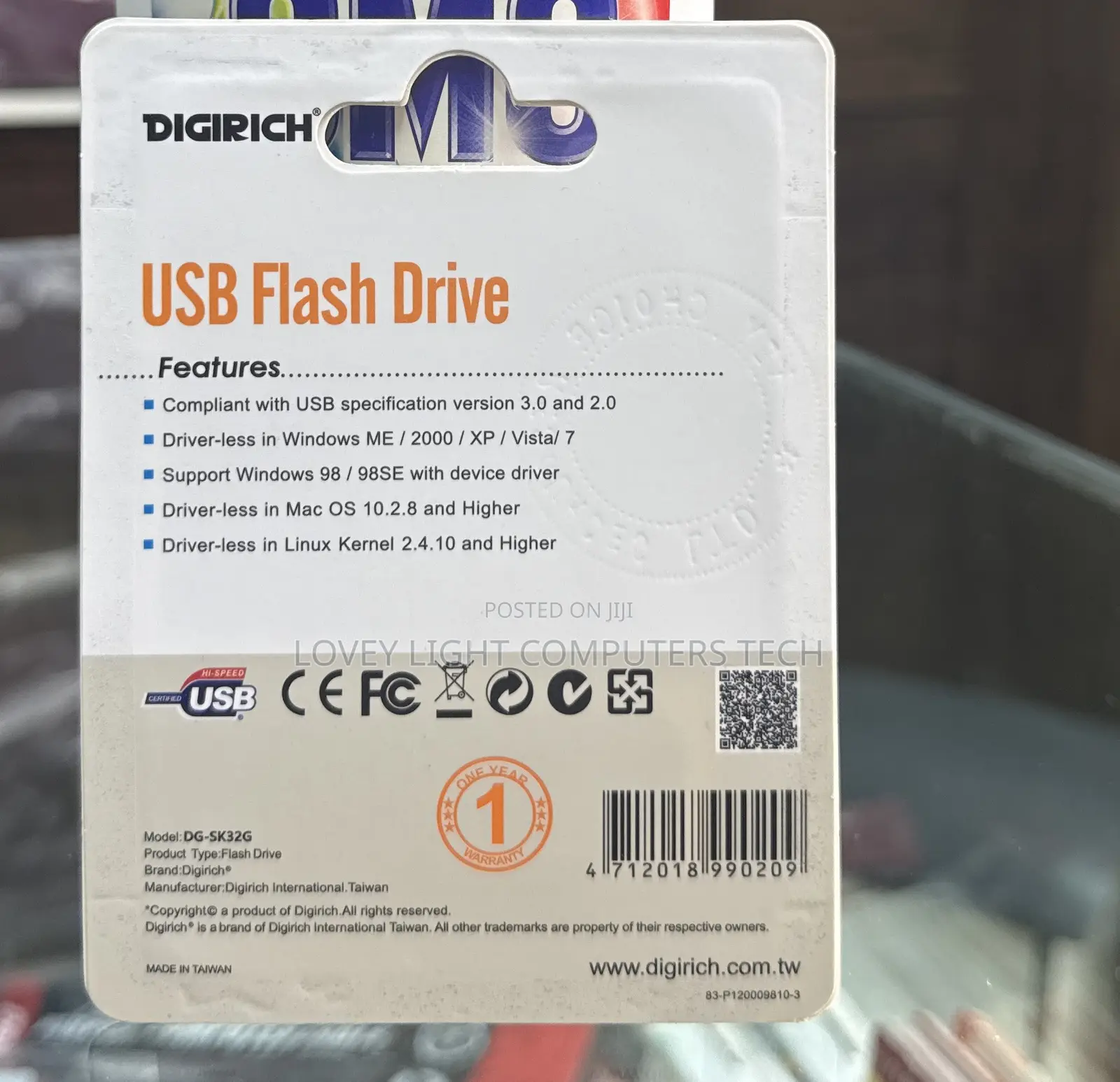 32GB DIGIRISH Sleek Flash Drive