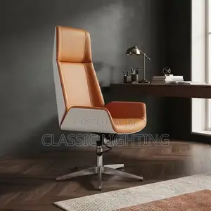 High Back PU Leather Office Chair Adjustable Height Swivel Desk Chair