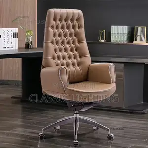 European Leather Backrest Office Chairs Household Computer Chair