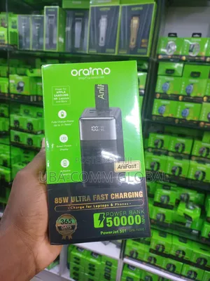 50,000 Mah, Oraimo Power Bank for Laptops and Phones