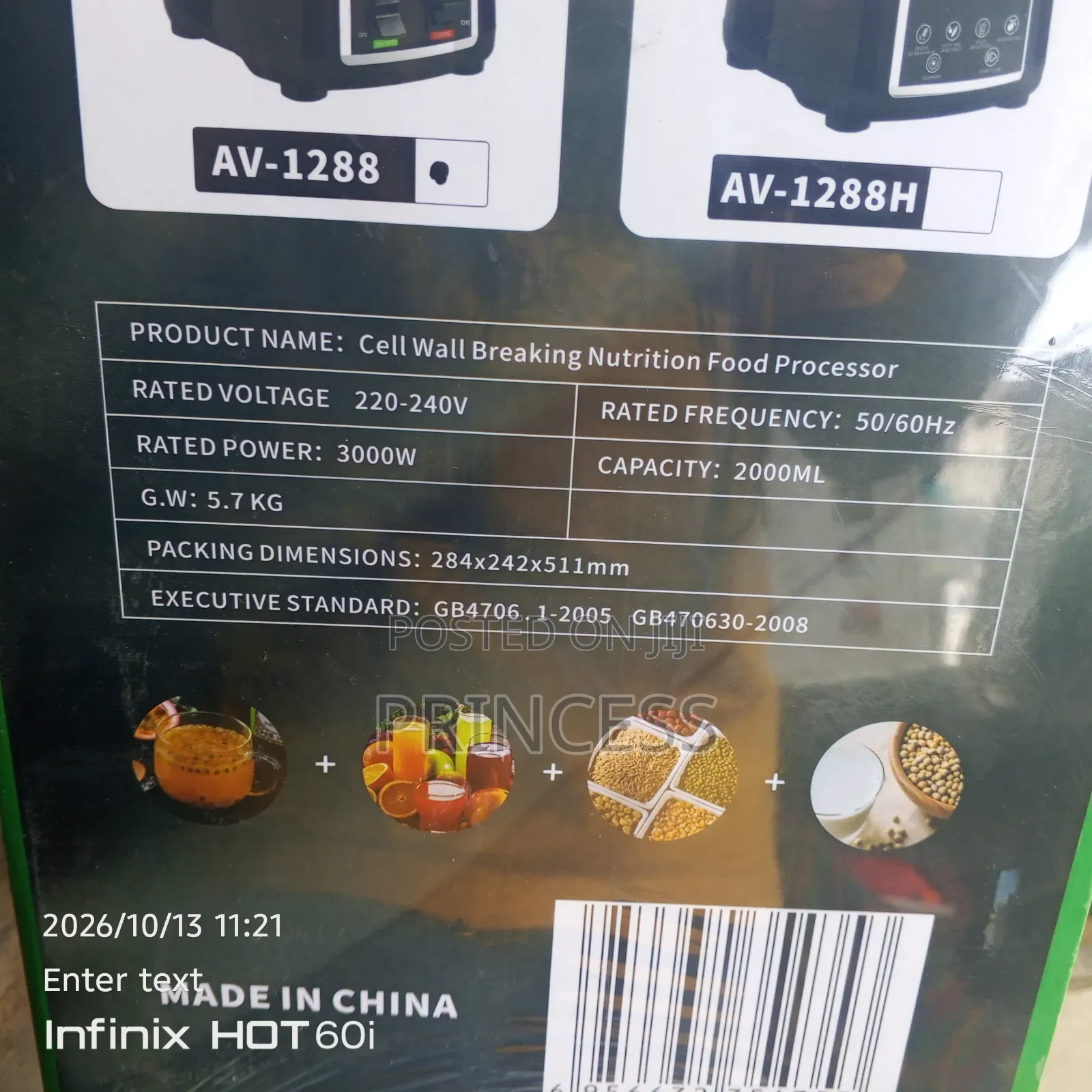 Avinas Cell Wall Breaking Nutrition Food Processor